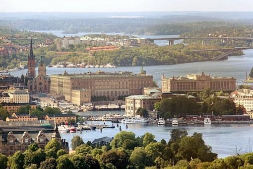 王宮, スウェーデン, ストックホルム, 航空写真